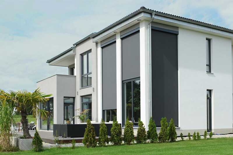 Graue ROMA Textilscreens