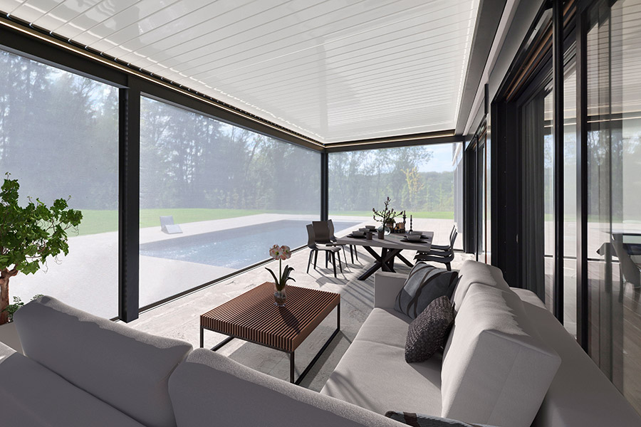 Wintergarten Lamellendach QUBE 23